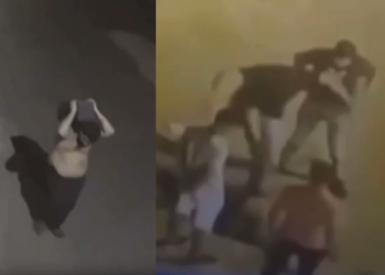 Vídeo: Ladrão furta bateria de carro, é descoberto e acaba espancado por seis pessoas