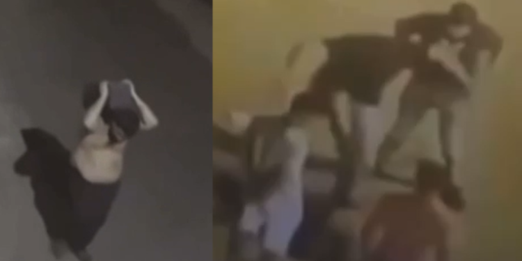 Vídeo: Ladrão furta bateria de carro, é descoberto e acaba espancado por seis pessoas