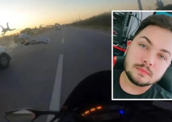 Veja momento exato em que motociclista a 200km/h morre em rodovia com limite de 60 km/h