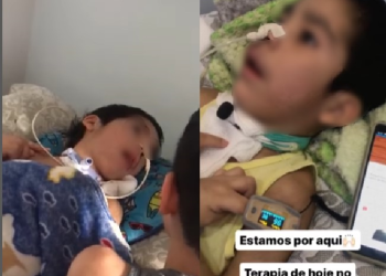 Mãe de garotinho espancado por madrasta e o pai, e que ficou acamado, pede ajuda em Manaus