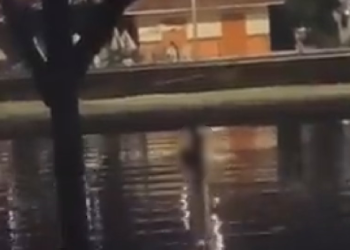 Será que era o boto? Clima esquenta no Balneário de Rio Preto da Eva com casal só na ‘chupeta’; veja