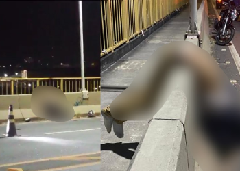 Vídeo: Rapaz perde controle de moto e morre ‘pendurado’ na Ponte Rio Negro