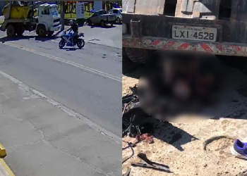 Vídeos: Acidente parte moto ao meio e mata homem após batida em caminhão