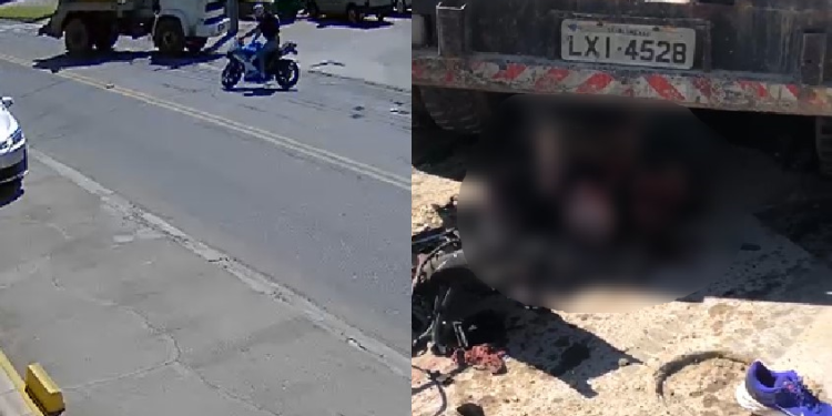 Vídeos: Acidente parte moto ao meio e mata homem após batida em caminhão