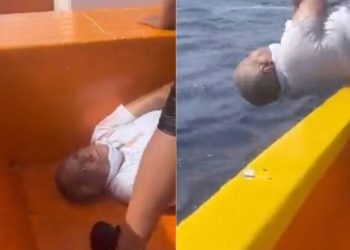 Traficante é lançado vivo em alto mar com os pés e mãos amarradas; assista