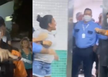 Vídeo: parente de paciente do 28 de Agosto tem arma apontada para a cara após agredir vigilante
