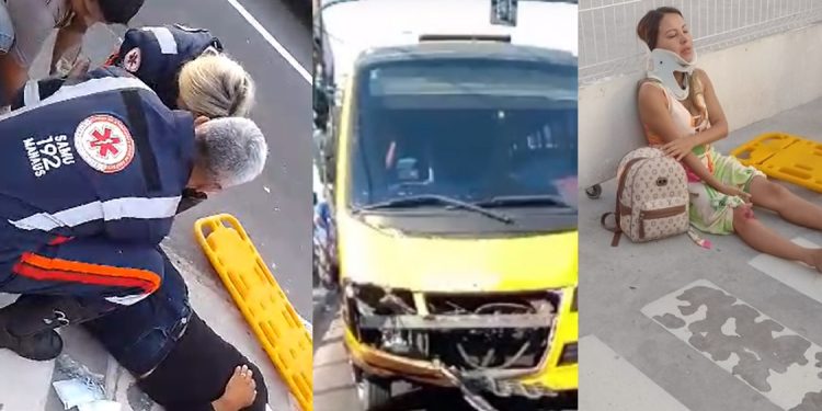 Vídeo: motorista do “amarelinho” é detido após atropelar duas pessoas na Grande Circular