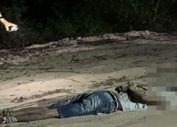 Amarrado, homem é desovado na ZL por carro preto com quatro assassinos