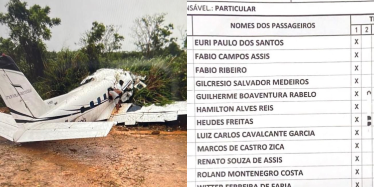 Identidade das vítimas de queda de avião é revelada