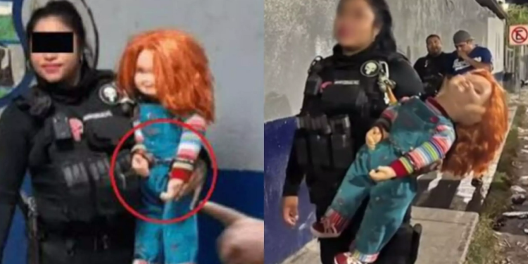 Vídeo: Boneco Chucky é preso e levado algemado para delegacia