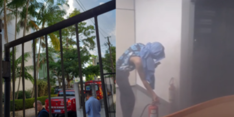 Vídeo: Incêndio atinge Fórum Henoch Reis, em Manaus