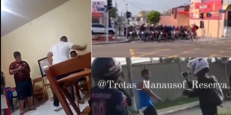 Gerente de restaurante mete a ‘mãozada’ na cara de motoboy e é perseguido por categoria