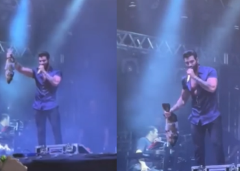 Fã presenteia Gusttavo Lima com Tucunaré em show; assista