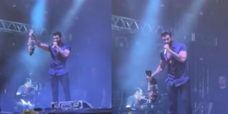 Fã presenteia Gusttavo Lima com Tucunaré em show; assista