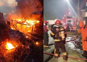 Vizinhos ligam para morador e avisam que a casa dele foi destruída pelo fogo