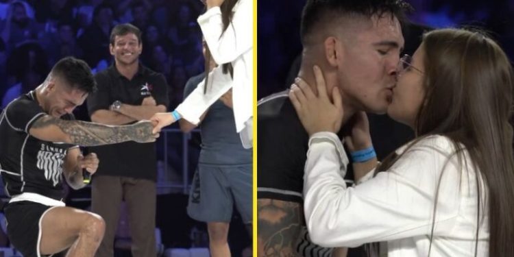 Amazonense Samuel Nagai pede namorada em casamento durante campeonato e emociona público