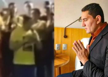 “Eu sou um novo homem, sou promessa de Deus”, diz prefeito Simão ao pedir perdão de joelhos por socar Cidade