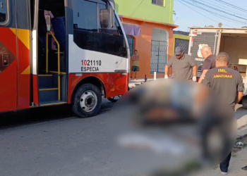 Vigilante morre esmagado por micro-ônibus na Cidade Nova e ‘carona’ fica ferido