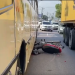 Mãe e filha quase são esmagadas por ônibus da linha 550 em acidente em Manaus