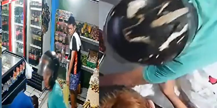 Vídeos: bandidos avançam até nas moedas para fazer a limpa em mercadinho de Manaus