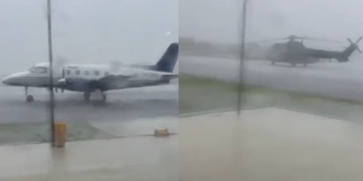 Vídeo mostra tempestade em aeroporto minutos antes de avião cair em Barcelos
