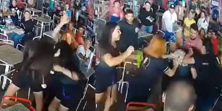 Gorjeta boa? Garçonetes vão pra porrada por causa de cliente no Porto de Manaus; vídeo