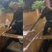 VÍDEO: pai e filha fazem resgate emocionante de cachorro em enchente