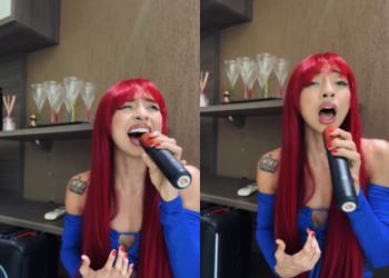 Ruivinha de Marte impressiona ao cantar ‘Erro gostoso’ e pede: ‘Marquem a Simone Mendes’; veja