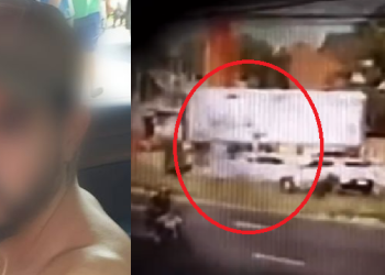 Vídeo mostra carro atravessando canteiro central em acidente que matou motociclista na Max Teixeira; veja