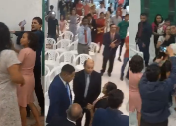 Balbúrdia na igreja: fiéis dão barraco em desfiliação e pastor passa mal em Coari; veja