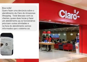 ​Cliente relata que esperou quase 2h na Claro da Amazonas Shopping e quando chegou sua vez ‘sistema caiu’