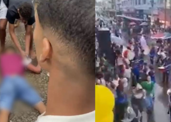 Correria e tiro: vídeo mostra menino de 14 anos baleado em desfile do 7 de Setembro; veja