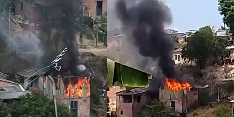 Família fica sem abrigo após incêndio em Manaus: ‘ligaram avisando que minha casa estava pegando fogo’
