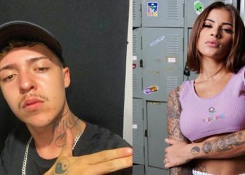 Irmã de MC Hariel abre live para transmitir briga com o marido: ‘encosta a mão em mim de novo’