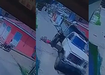 Vídeo forte: motoqueiro tem rosto dilacerado por caminhão no interior do Amazonas