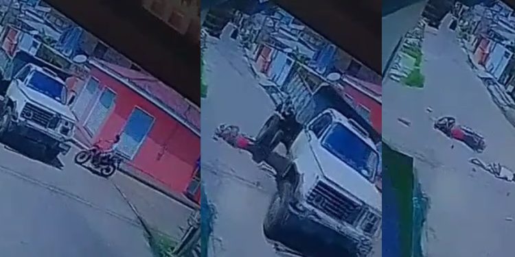 Vídeo forte: motoqueiro tem rosto dilacerado por caminhão no interior do Amazonas
