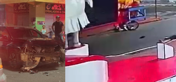 Cena forte: Em Parintins, jovem é arremessado de moto, sofre fraturas e namorada chora; veja