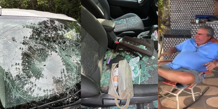 ‘Será ouvido na delegacia’, diz polícia sobre homem que depredou carro de turista em Presidente Figueiredo