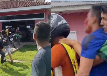Vídeo: Suspeitos de assalto em lotérica quase são linchados e funcionário é baleado no rosto