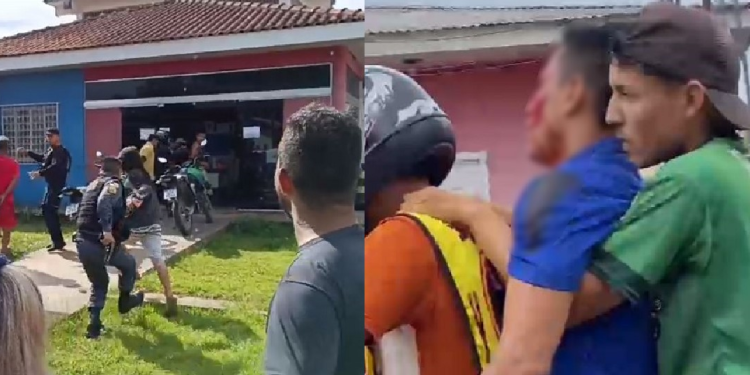 Vídeo: Suspeitos de assalto em lotérica quase são linchados e funcionário é baleado no rosto