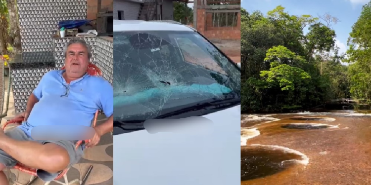 Turista diz que carro foi depredado na Cachoeira do Mutum e suposto autor debocha: ‘Esperto’; vídeo