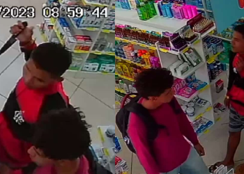 Olha a faca! Dupla resolve ‘sextar’ roubando drogaria e tocando o terror em Manaus