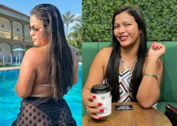 Cansada da mulherada, Talarica da Bemol ganha elogios da macharada por fotos na piscina