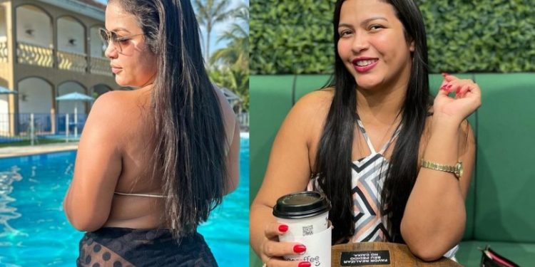 Cansada da mulherada, Talarica da Bemol ganha elogios da macharada por fotos na piscina