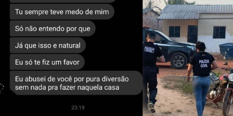 Tio que estuprou sobrinha de 16 anos em Manaus mandava mensagens se gabando: ‘Te fiz um favor’