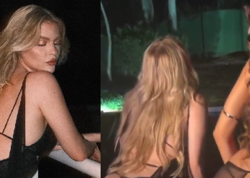 Vídeo: Com decote profundo nas costas, Luísa Sonza rebola até o chão no aniversário de Marina Sena