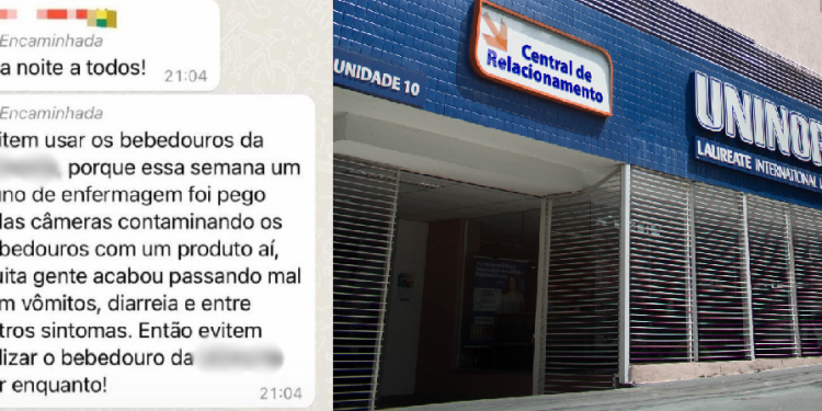 Estudantes da UniNorte denunciam suposta água contaminada que causa ‘fininha’ e vômito