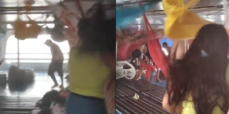 Gritaria, ventos fortes e medo: temporal assusta passageiros em embarcação; veja