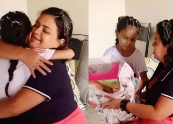 Emocionante: Após sair da Manaus para tratamento contra as drogas, Buiu do Coroado reencontra filha