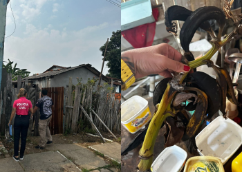 Idosa cega é abandona pelos filhos em meio ao lixo e com comida estragada